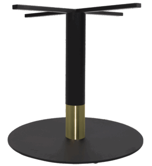 Disc Table Bases Brass Copper and Black